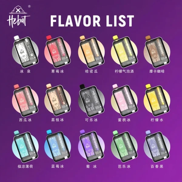 Hebat 喜貝10000口 拋棄式電子菸