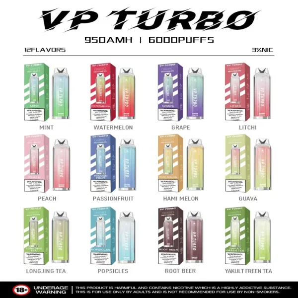 VP TURBO 6000口 發光拋棄式電子菸